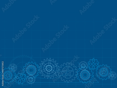 Cog blueprint background.  Please check my portfolio for more background illustrations.