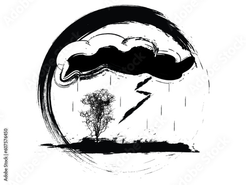 vector illustration of a grunge weather icon