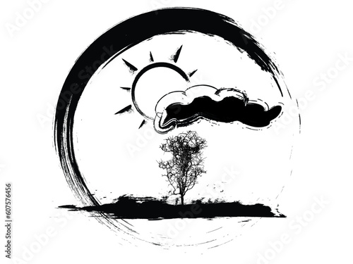 vector illustration of a grunge weather icon