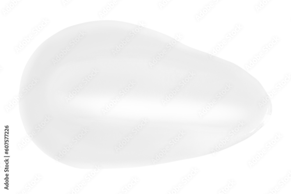 A smear of greasy. cream on a white background. A smear of greasy. cream on a white background.