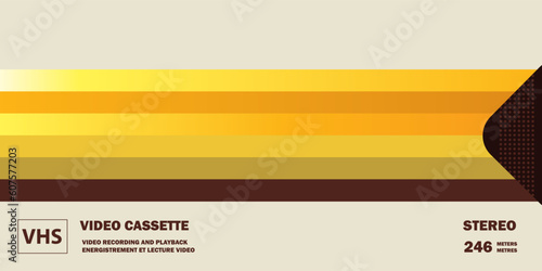 Old video cassette background. Old school and back to 90s concept background.