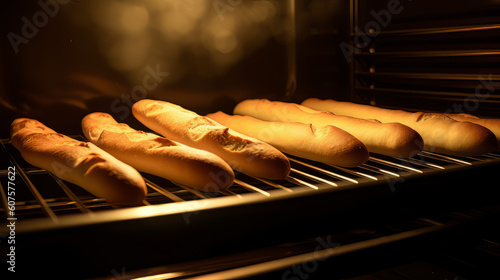 freshly baked baguette photo