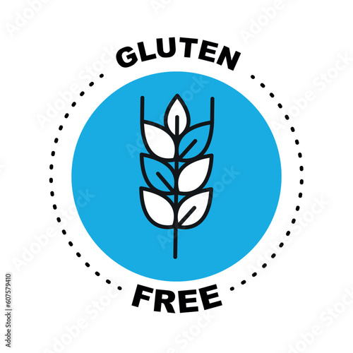 Gluten free icon. Vector illustration of grain and wheat icon. 