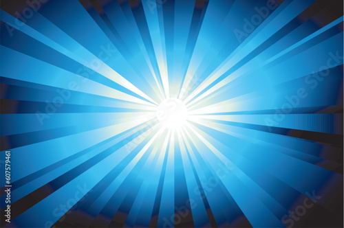 Colorful explosion of light with casual rays.