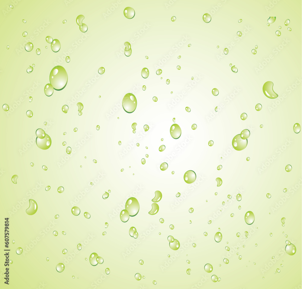 Water with reflective bubbles or drops