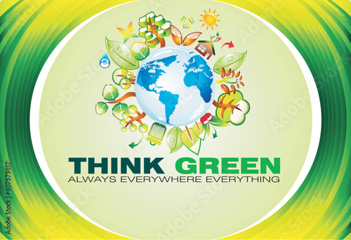Green Globe for Ecology business background