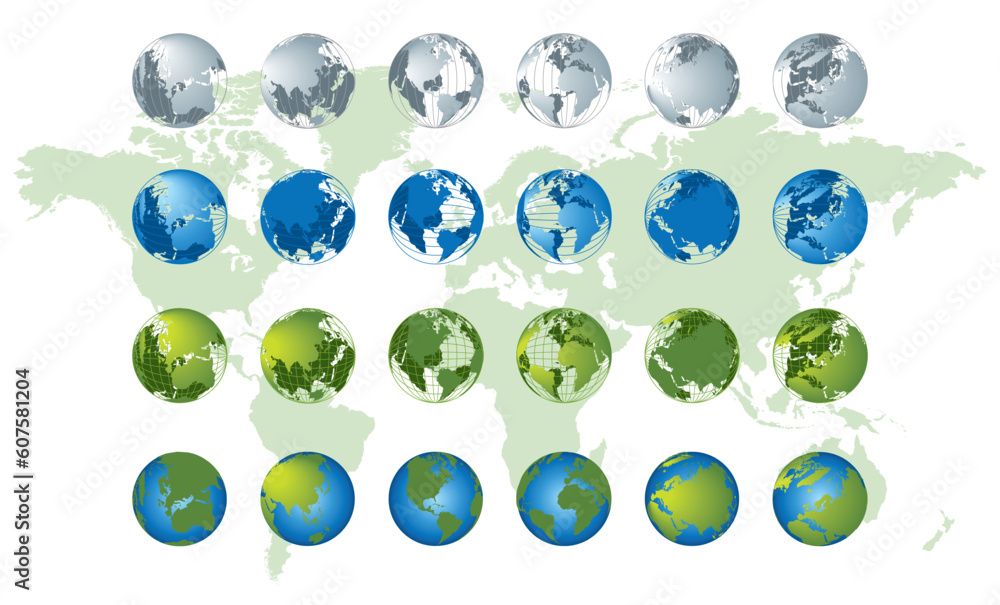 World map, 3D globe series World map, 3D globe series