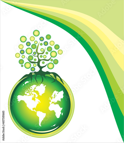 Tablou pe pânză Environment Saving and Nature Card background