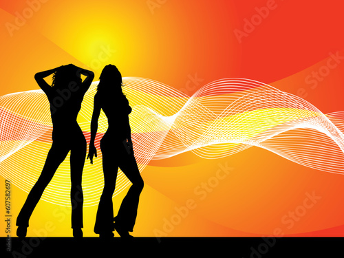 Silhouettes of sexy females