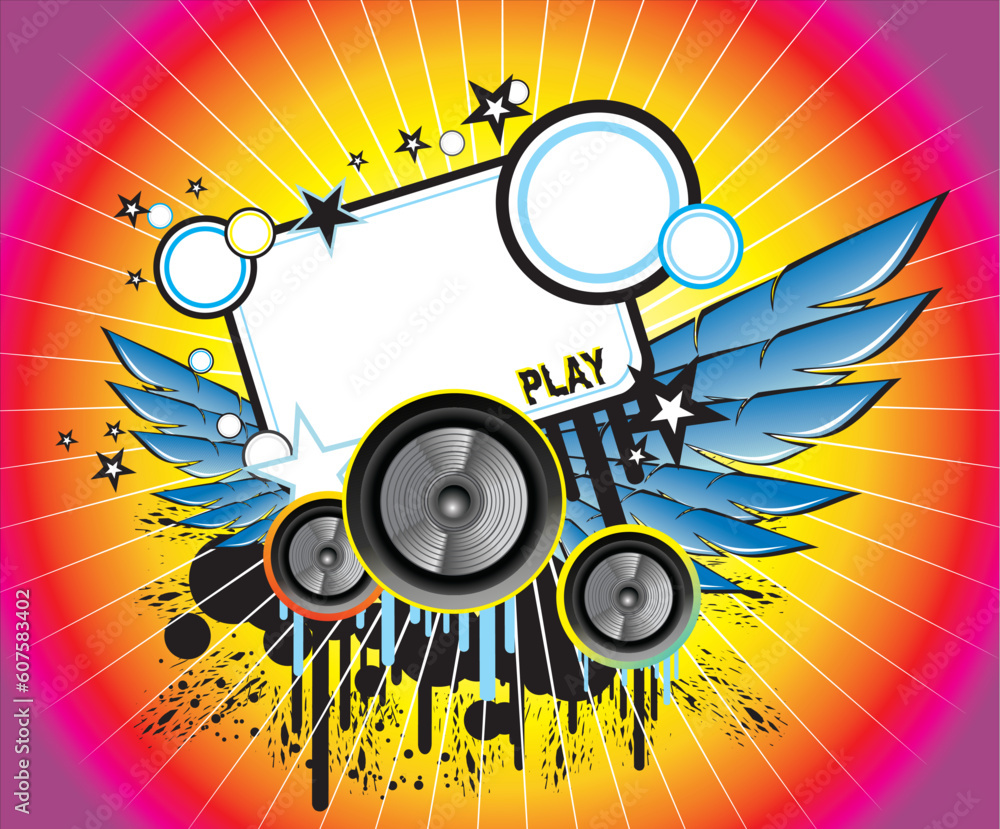 Colorful disco fantasy frame background Colorful disco fantasy frame background