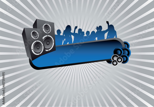 party background with text frame