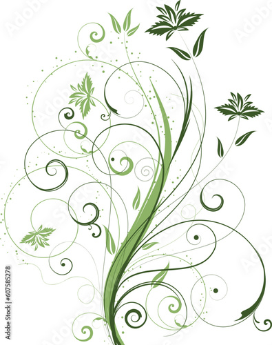 Decorative floral abstract design