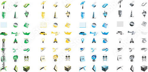 Set of icons for website, icons for network, vector illustration