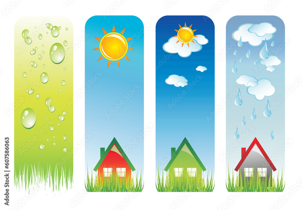 Obraz premium Sun and Clouds Weather Delicate Backgrounds