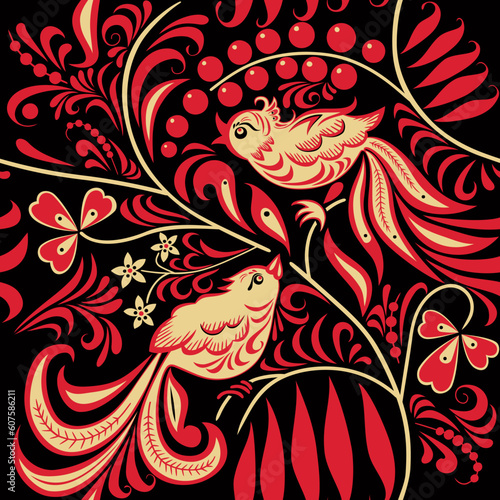 Pattern in the Russian traditional style.