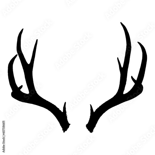 Set of Deer Antlers, outdoor vector graphic