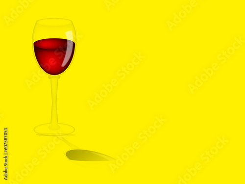Single Wine Glass Illustration