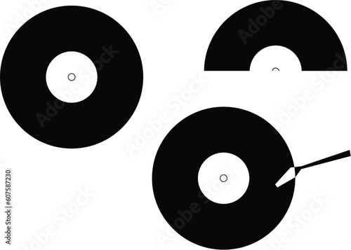 An illustration of an old vinyl record