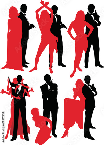 Some secret agent poses