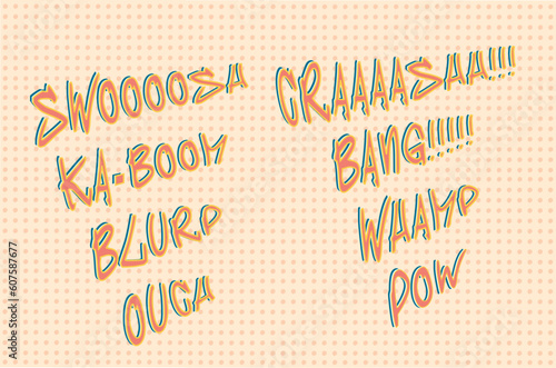 Comic Book Style Onomatopoeias vector illustration
