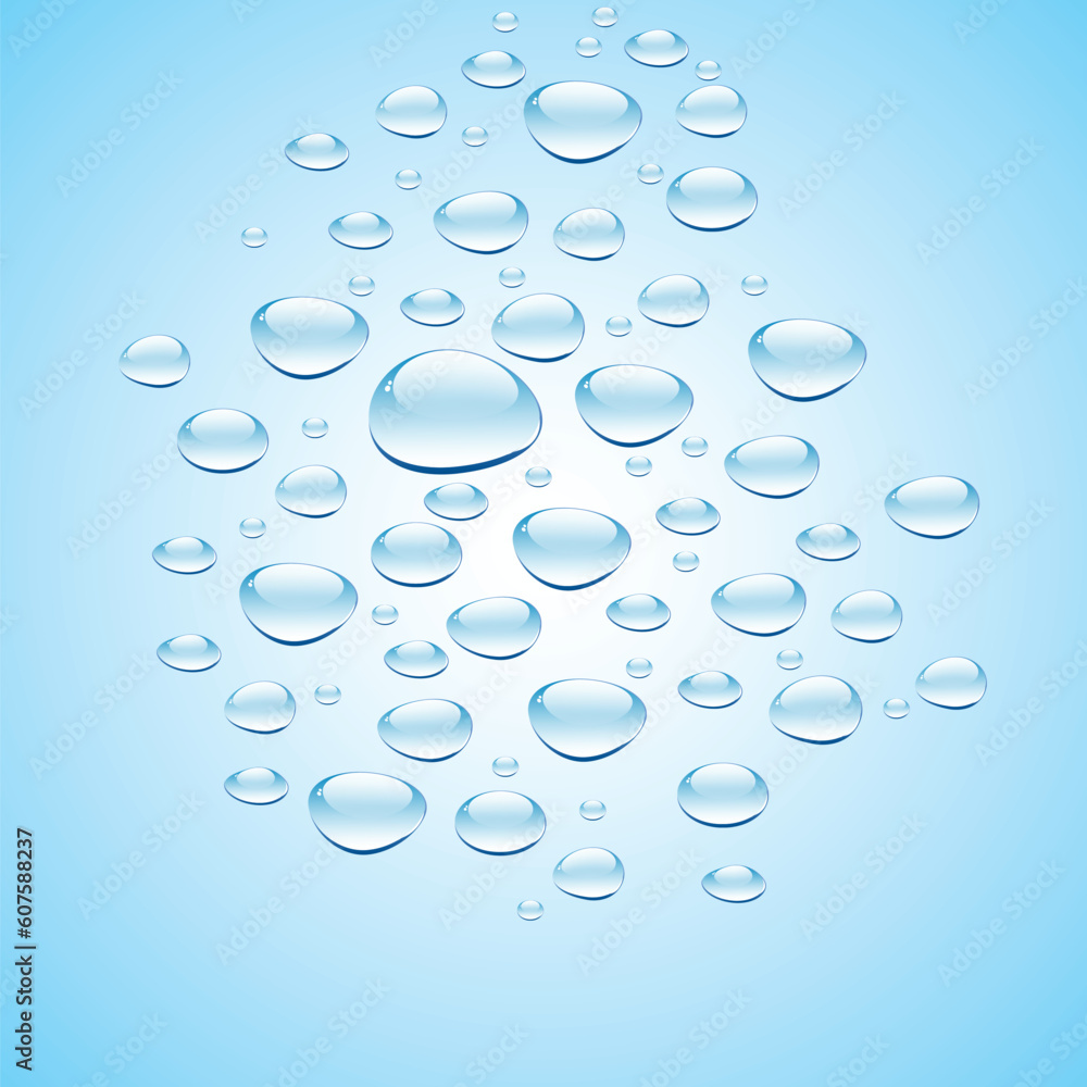 Blue water with bubbles vector illustration