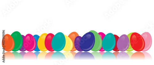 A lot of easter eggs in different colors