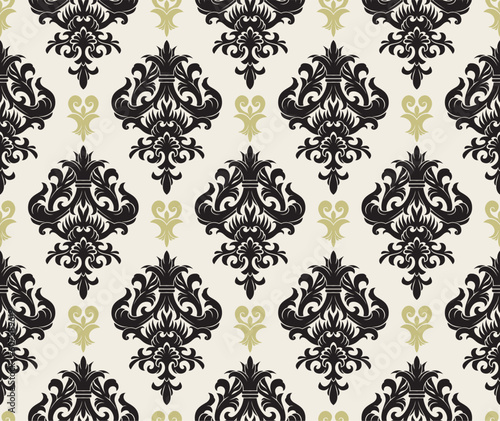 Seamless background from a floral ornament, Fashionable modern wallpaper or textile