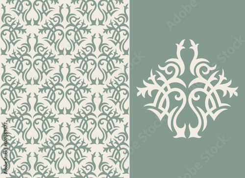 Seamless background from a floral ornament, Fashionable modern wallpaper or textile