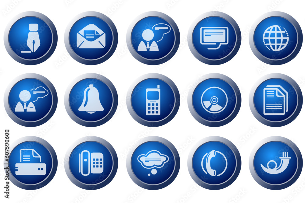 Communication icons on white background Communication icons on white background