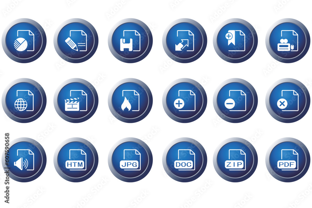 Document and File formats icons Document and File formats icons