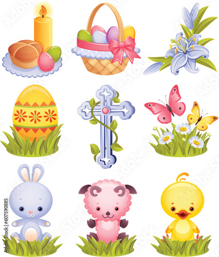 Vector illustration - Easter icon set