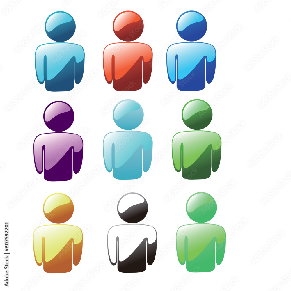 people user icon on white background people user icon on white background