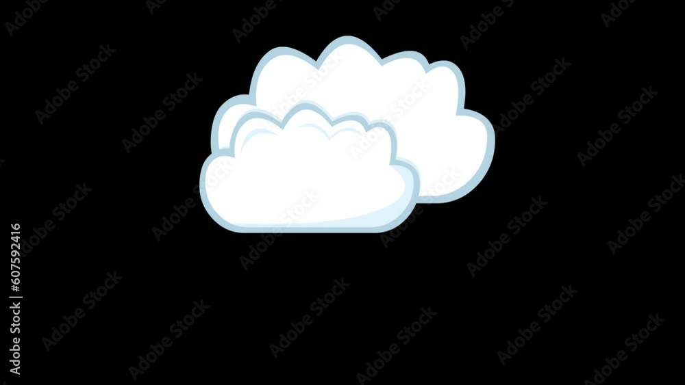 video animation of cloud snowing snowflakes, on a transparent background with zero alpha channel video animation of cloud snowing snowflakes, on a transparent background with zero alpha channel