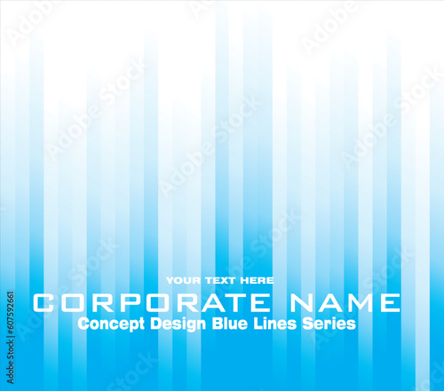 Blue lines concept business catd template photo