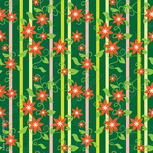 Floral wallpaper, seamless