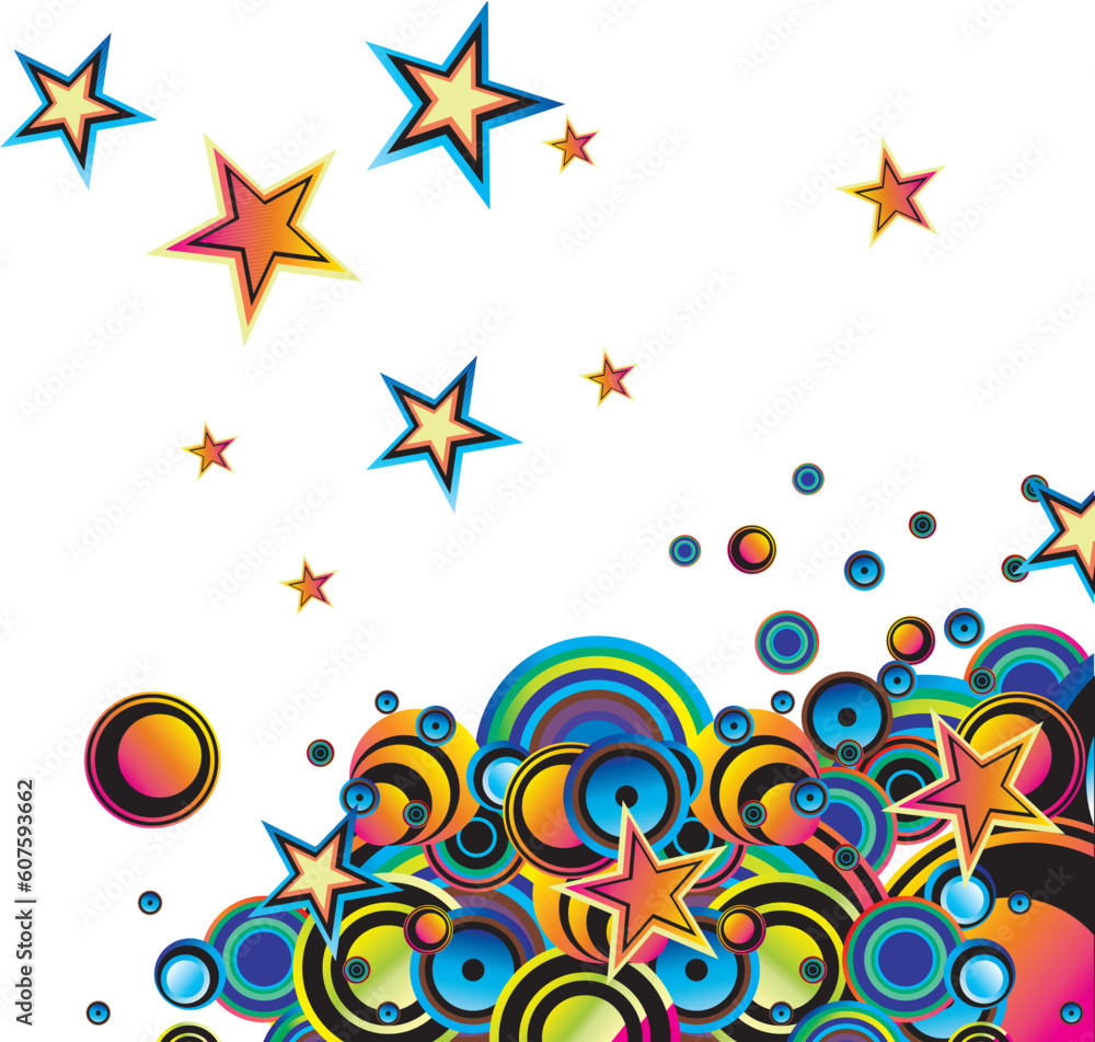 Stylish bubbles and plants background Stylish bubbles and plants background