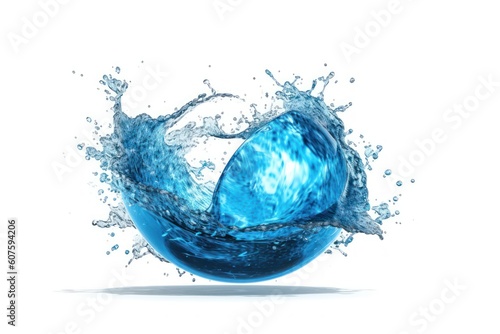 stock photo of water liquid splash in sphere shape photography Generative AI