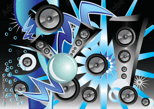 Abstract Background with music elements
