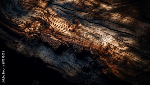 Rough old tree trunk  textured backdrop generated by AI