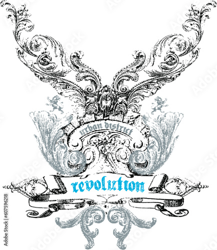 heraldic crest emblem design