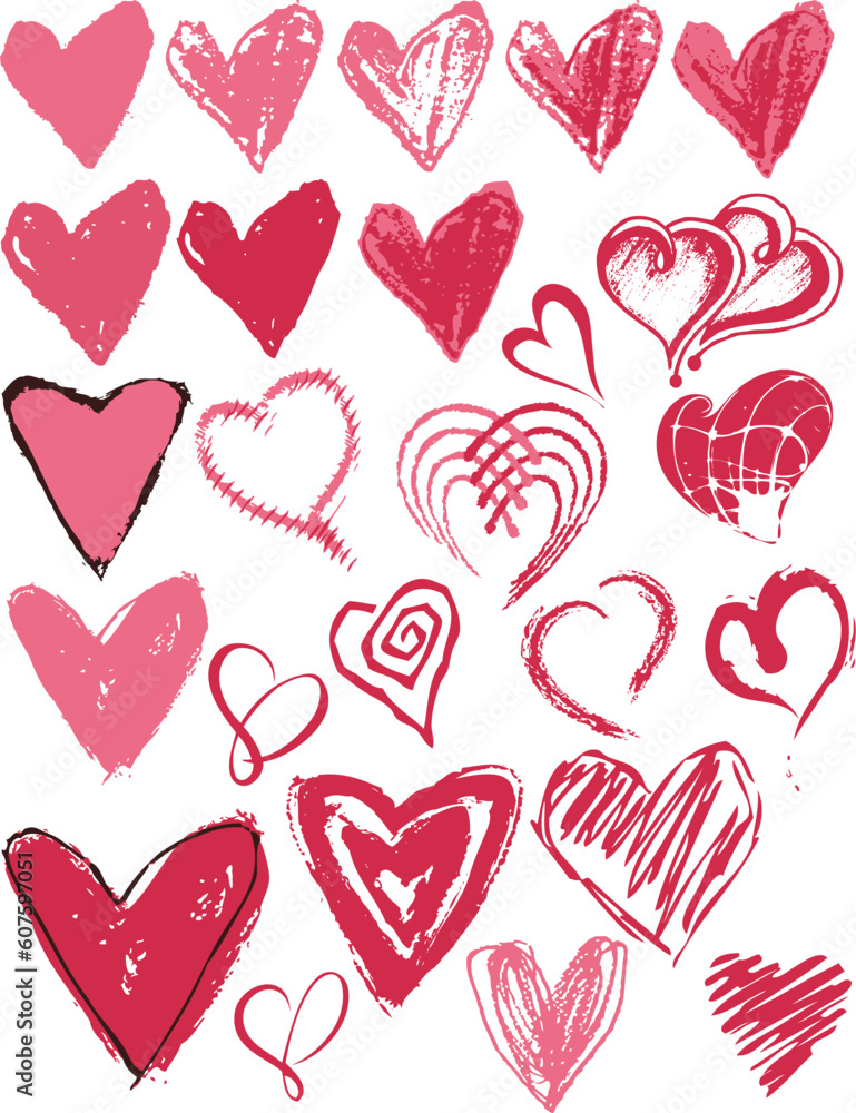 Heart texture icon illustration
