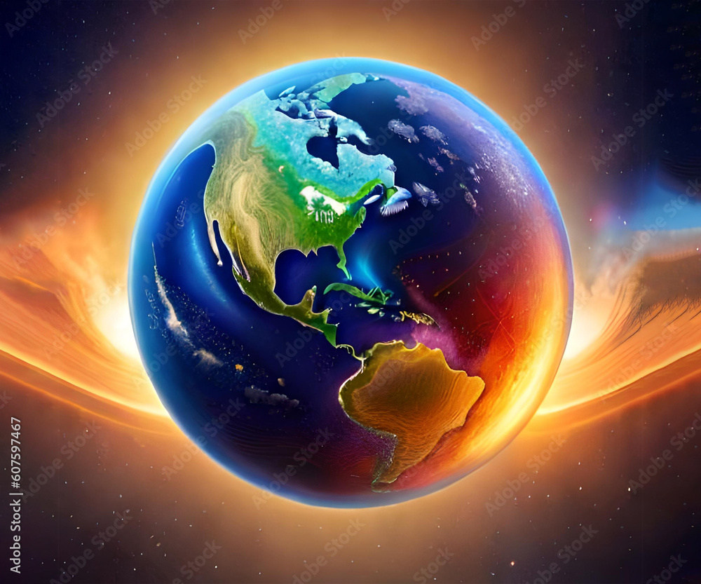 This image of the planet Earth was created by artificial intelligence and shows the planet Earth in a very wonderful way This image of the planet Earth was created by artificial intelligence and shows the planet Earth in a very wonderful way