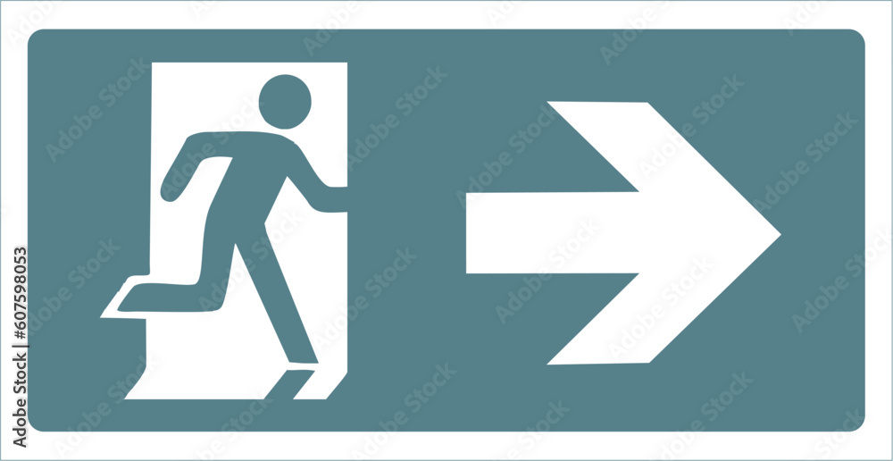 Vector illustration of a fire exit sign Vector illustration of a fire exit sign