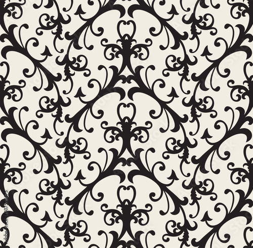 Seamless background from a floral ornament, Fashionable modern wallpaper or textile