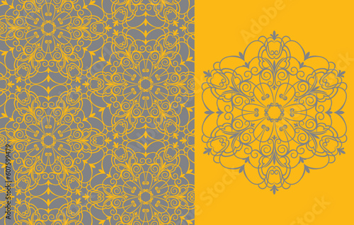 Seamless background from a floral ornament, Fashionable modern wallpaper or textile