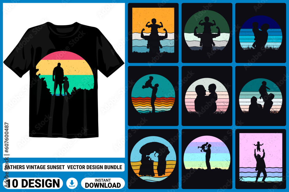 happy fathers day silhouette bundle
