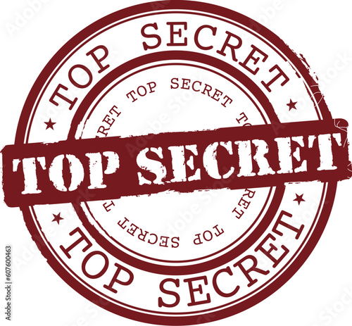 Vector top secret stamp with red ink