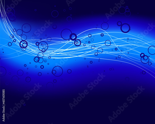 Abstract water vector background with bubbles of air