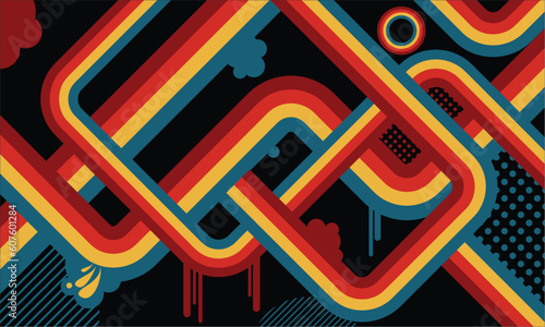 Retro styled abstract background