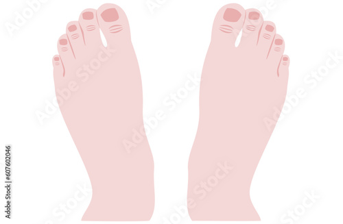 A isolated pair of human feet